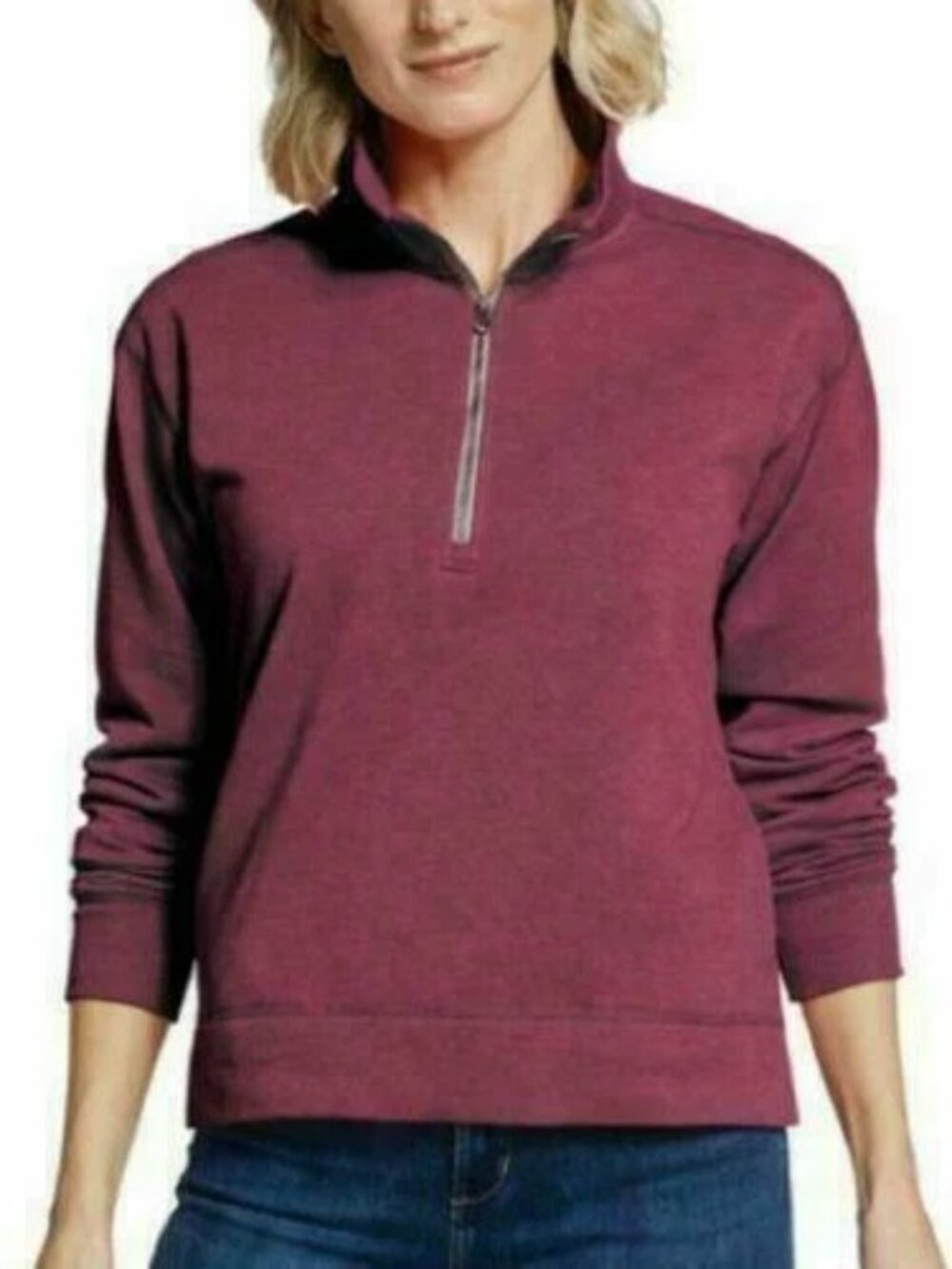Eddie Bauer Women's Camp Fleece 1/4 Zip Lined Pullover